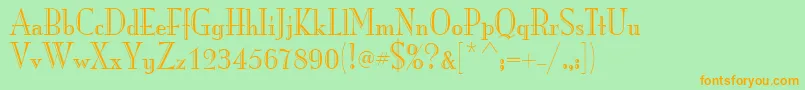 ItcMonaLisaRecut Font – Orange Fonts on Green Background
