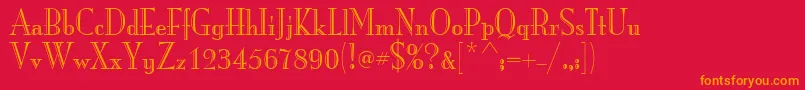 ItcMonaLisaRecut Font – Orange Fonts on Red Background