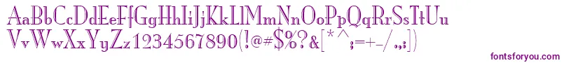 ItcMonaLisaRecut Font – Purple Fonts on White Background
