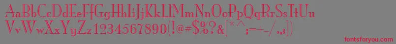 ItcMonaLisaRecut Font – Red Fonts on Gray Background