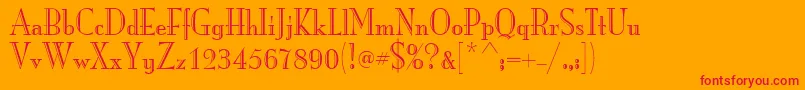 ItcMonaLisaRecut Font – Red Fonts on Orange Background