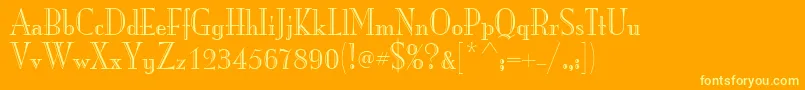 ItcMonaLisaRecut Font – Yellow Fonts on Orange Background