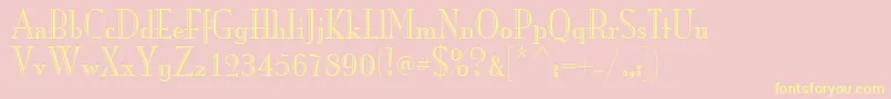 ItcMonaLisaRecut Font – Yellow Fonts on Pink Background