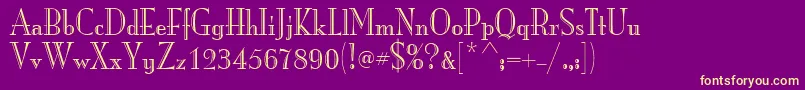 ItcMonaLisaRecut Font – Yellow Fonts on Purple Background