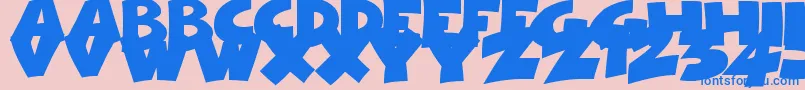 フォントComicalCartoon – ピンクの背景に青い文字