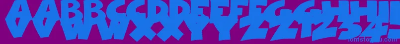 ComicalCartoon Font – Blue Fonts on Purple Background