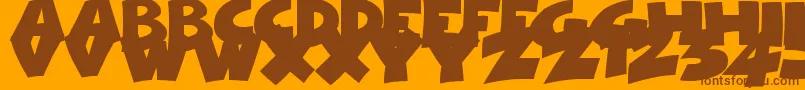 ComicalCartoon Font – Brown Fonts on Orange Background