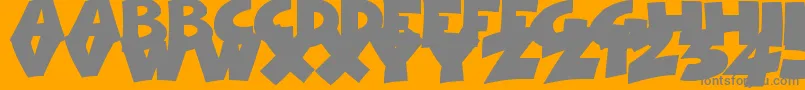 ComicalCartoon Font – Gray Fonts on Orange Background