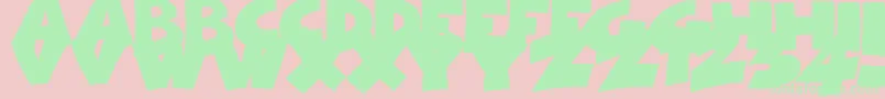 ComicalCartoon Font – Green Fonts on Pink Background