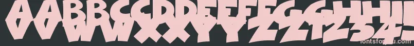 ComicalCartoon Font – Pink Fonts on Black Background