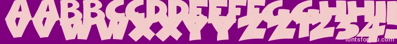 フォントComicalCartoon – 紫の背景にピンクのフォント