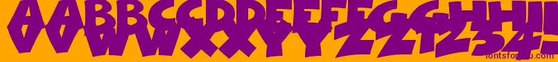 ComicalCartoon Font – Purple Fonts on Orange Background