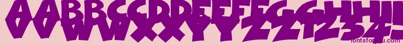 フォントComicalCartoon – ピンクの背景に紫のフォント