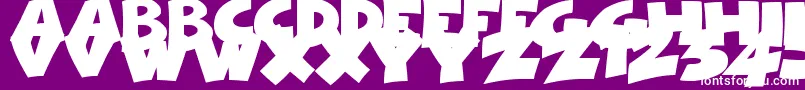 フォントComicalCartoon – 紫の背景に白い文字