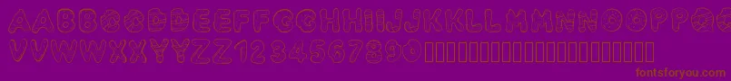 Pwyummydonuts Font – Brown Fonts on Purple Background