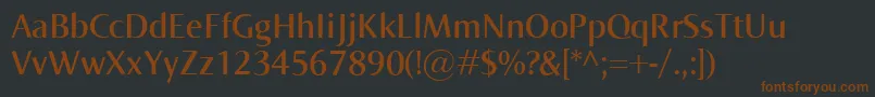 NormaSemibold Font – Brown Fonts on Black Background