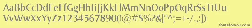NormaSemibold-Schriftart – Graue Schriften auf gelbem Hintergrund
