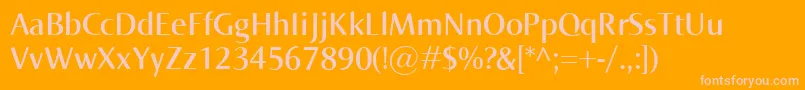 NormaSemibold Font – Pink Fonts on Orange Background