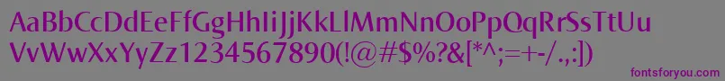 NormaSemibold-Schriftart – Violette Schriften auf grauem Hintergrund