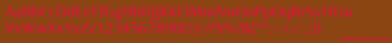 NormaSemibold Font – Red Fonts on Brown Background