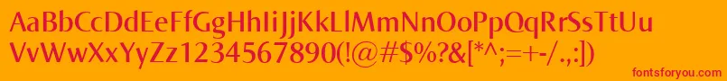 NormaSemibold Font – Red Fonts on Orange Background