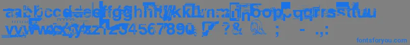 PlannedObsolescence Font – Blue Fonts on Gray Background