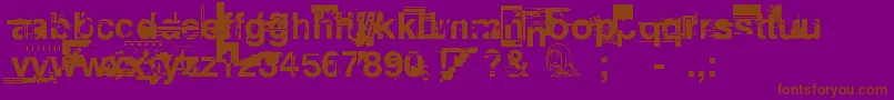 PlannedObsolescence Font – Brown Fonts on Purple Background