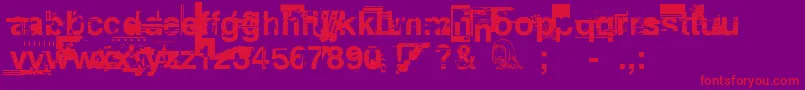 PlannedObsolescence Font – Red Fonts on Purple Background