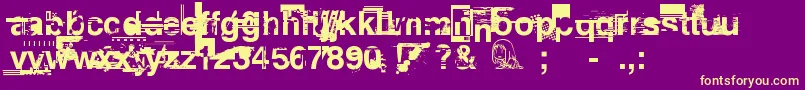 PlannedObsolescence Font – Yellow Fonts on Purple Background