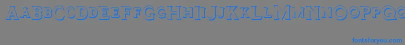Tinplatetitlingshadowed Font – Blue Fonts on Gray Background