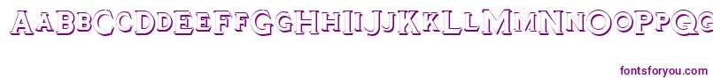 Tinplatetitlingshadowed Font – Purple Fonts on White Background