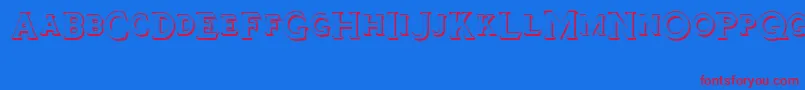 Tinplatetitlingshadowed Font – Red Fonts on Blue Background