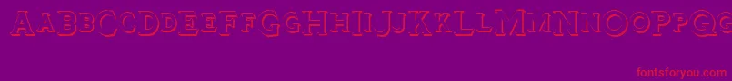 Tinplatetitlingshadowed Font – Red Fonts on Purple Background