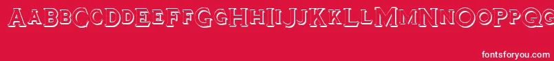 Tinplatetitlingshadowed Font – White Fonts on Red Background