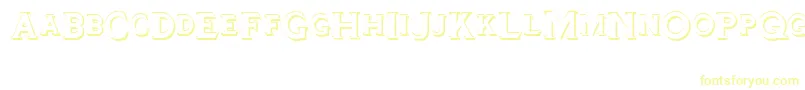 Tinplatetitlingshadowed-Schriftart – Gelbe Schriften