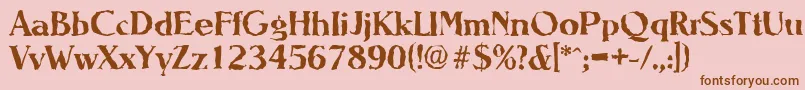 NevadarandomBold Font – Brown Fonts on Pink Background