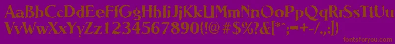 NevadarandomBold Font – Brown Fonts on Purple Background