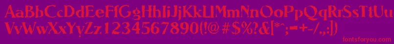 NevadarandomBold Font – Red Fonts on Purple Background