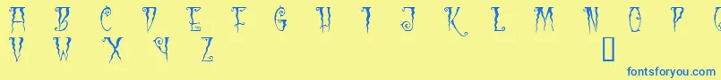Blc Font – Blue Fonts on Yellow Background