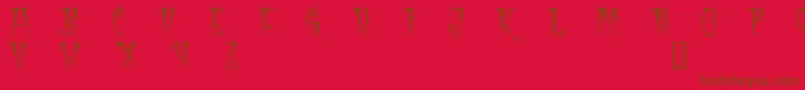フォントBlc – 赤い背景に茶色の文字