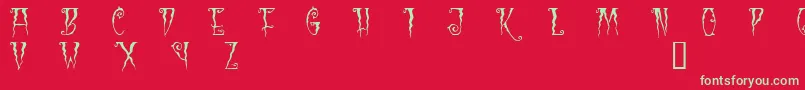 Blc Font – Green Fonts on Red Background