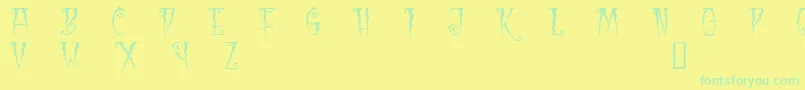 Blc Font – Green Fonts on Yellow Background