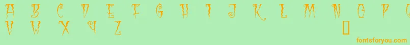 Blc Font – Orange Fonts on Green Background