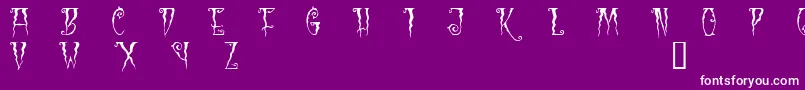 フォントBlc – 紫の背景に白い文字