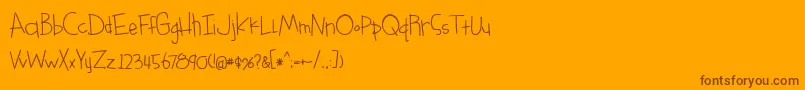 SomethingBlueBold Font – Brown Fonts on Orange Background