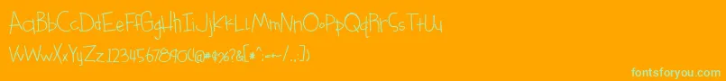 fuente SomethingBlueBold – Fuentes Verdes Sobre Fondo Naranja