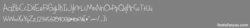 SomethingBlueBold-Schriftart – Weiße Schriften auf grauem Hintergrund