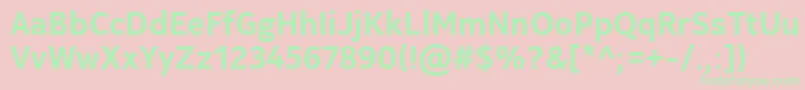 NokiaPureTextBold Font – Green Fonts on Pink Background