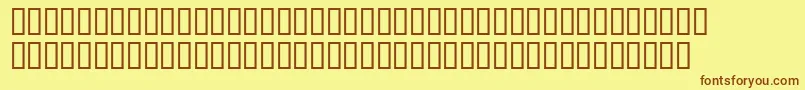 Sansserif Font – Brown Fonts on Yellow Background