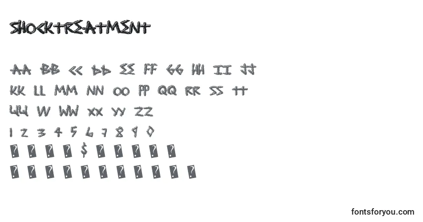 Shocktreatmentフォント–アルファベット、数字、特殊文字